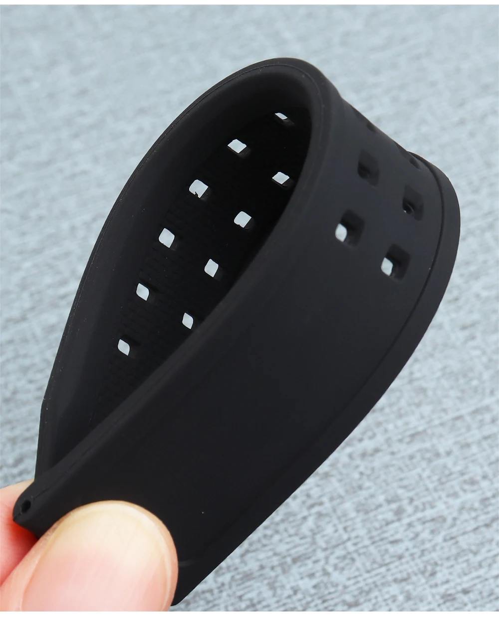 Rubber Watch Strap 22mm 23mm Watch Band Waterproof Sport for Luminox Watchbands Silica Gel Bracelet for Men Belt Black Fashion
