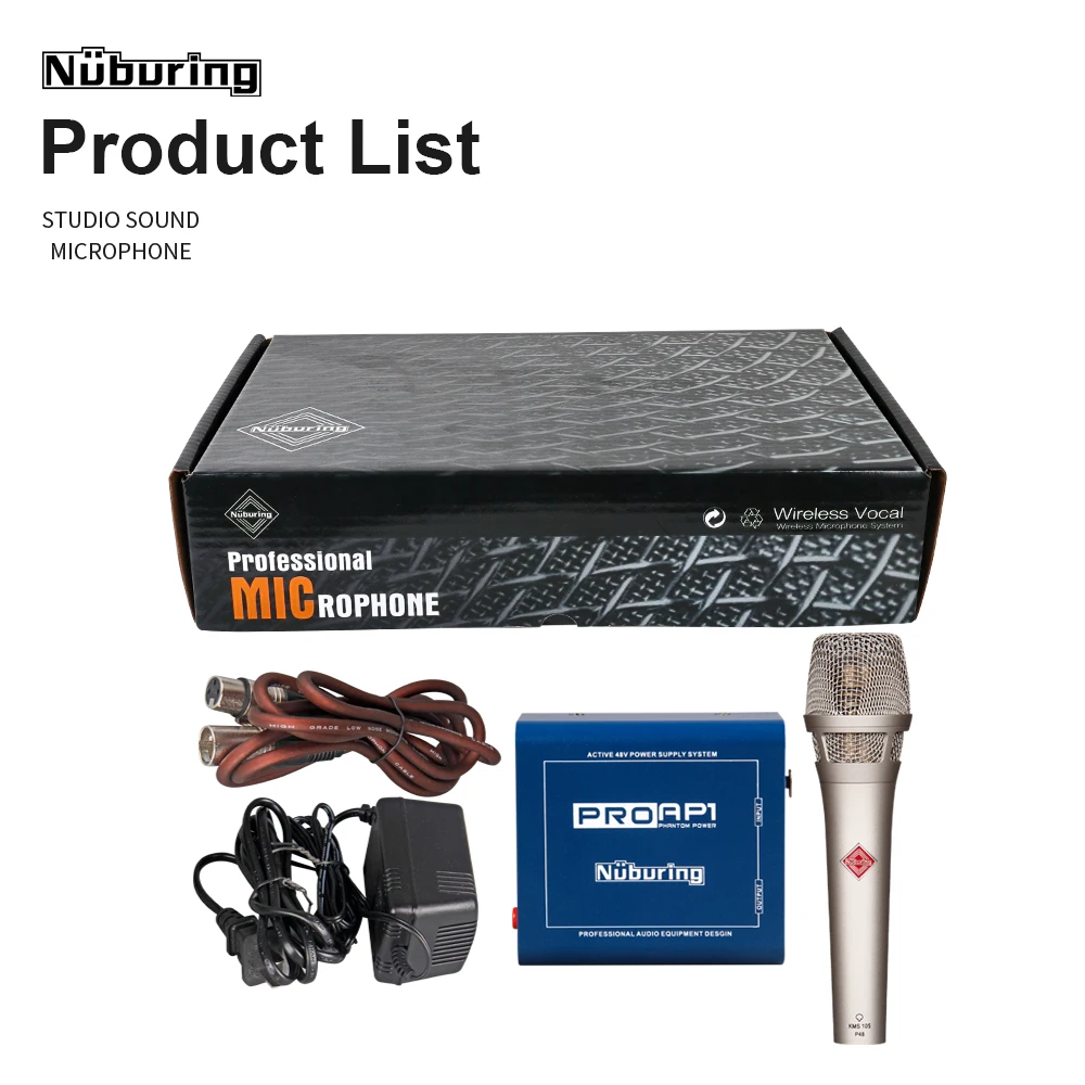 Конденсаторный микрофон Nurbring K105 профессиональный суперкардиоидный студийный