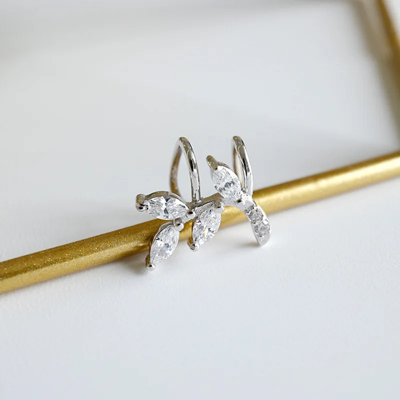HFYK серьги из серебра 925 пробы, модные серьги-клипсы с кубическим цирконием для женщин, сережки oorbellen voor vrouwen