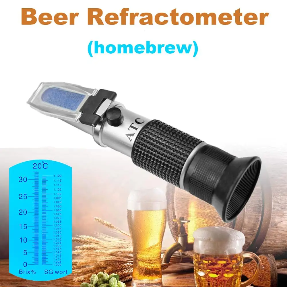 Refractometer Beer Brix 0 32 Wort 1.000 1.120sg with atc for Homebrew