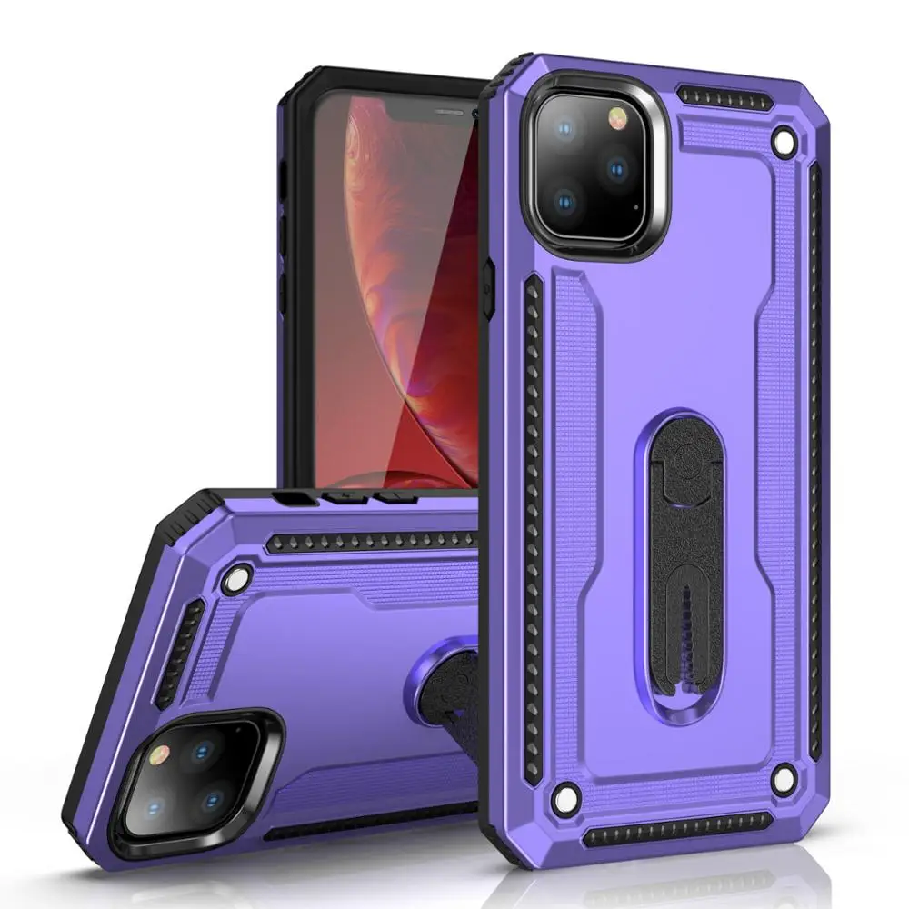 Магнитный бронированный держатель чехол для телефона для OPPO F5 Молодежные A79 A37 Neo 9 A59 F1S F3 A77 A71 A39 A57 F7 A7 A5S A3S A5 F9 задняя крышка чехол - Цвет: Purple
