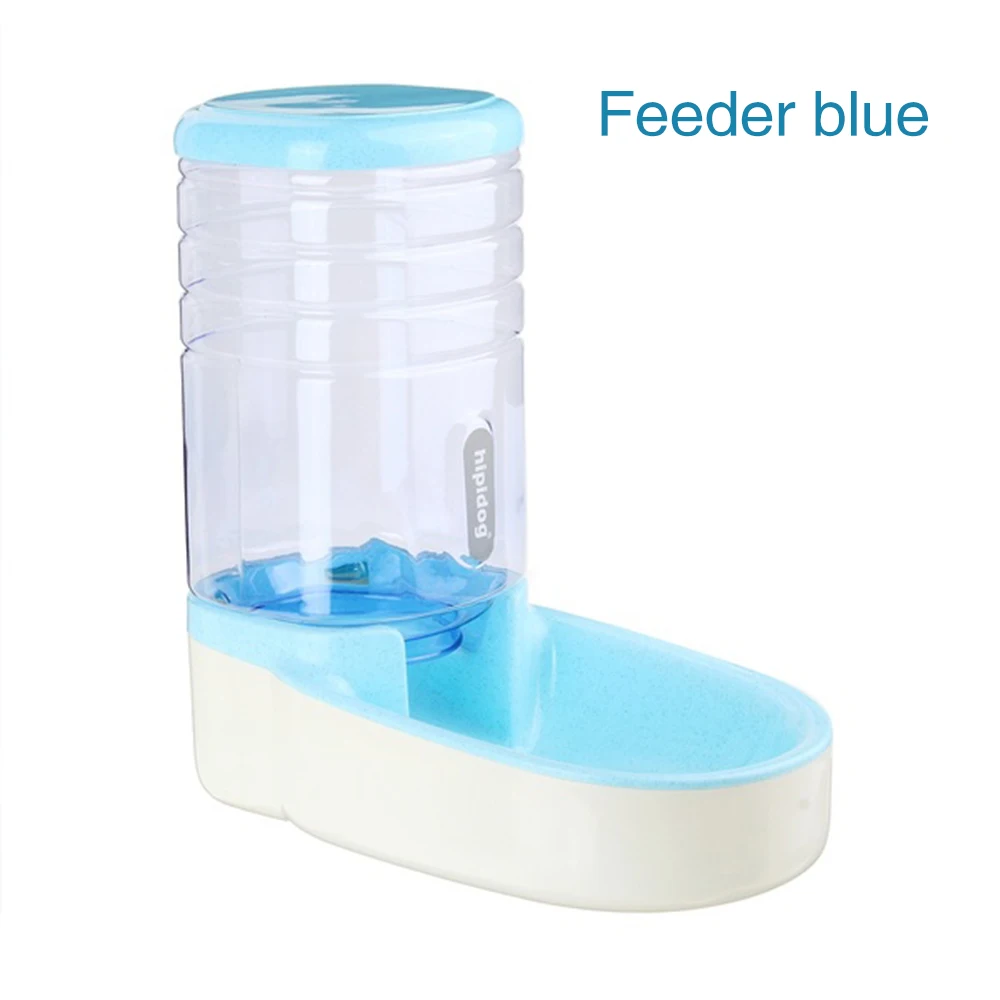 Blue Feeder Питомец фонтаны питомец кормушка для домашних животных креативный многофункциональный автоматический пластиковый 3.8л Нескользящая чаша - Цвет: Blue Feeder