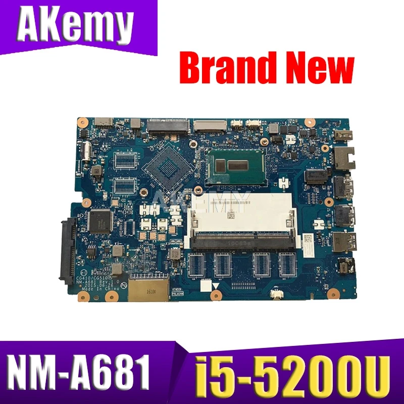 Материнская плата для ноутбука For Lenovo Ideapad 100-15IBD 5B20K25458 SR23Y I5-5200U CG410/CG510 NM-A681 |