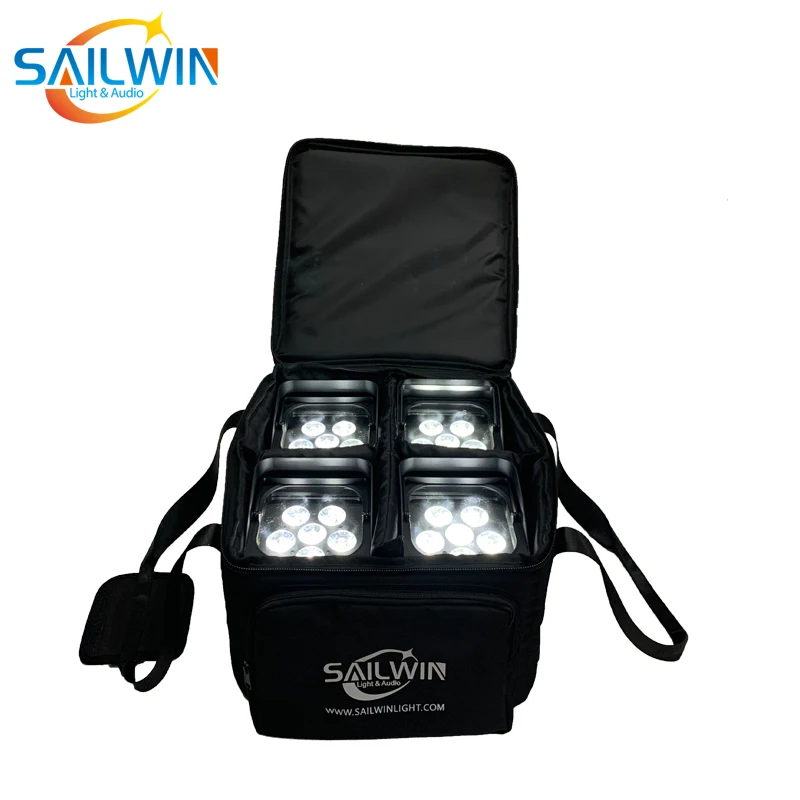 Sailwin Новый SKB дорожная сумка для 6x18 Вт 6 в 1 DMX приложение с питанием от батареи