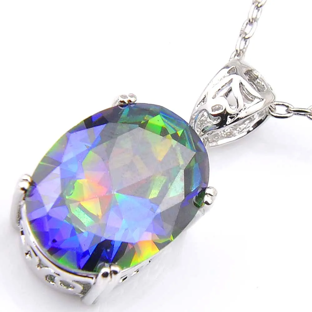 Luckyshine европейский и американский стиль Denier-Shaped Красочный уход po shi кулон ожерелье Wish Amazon EB