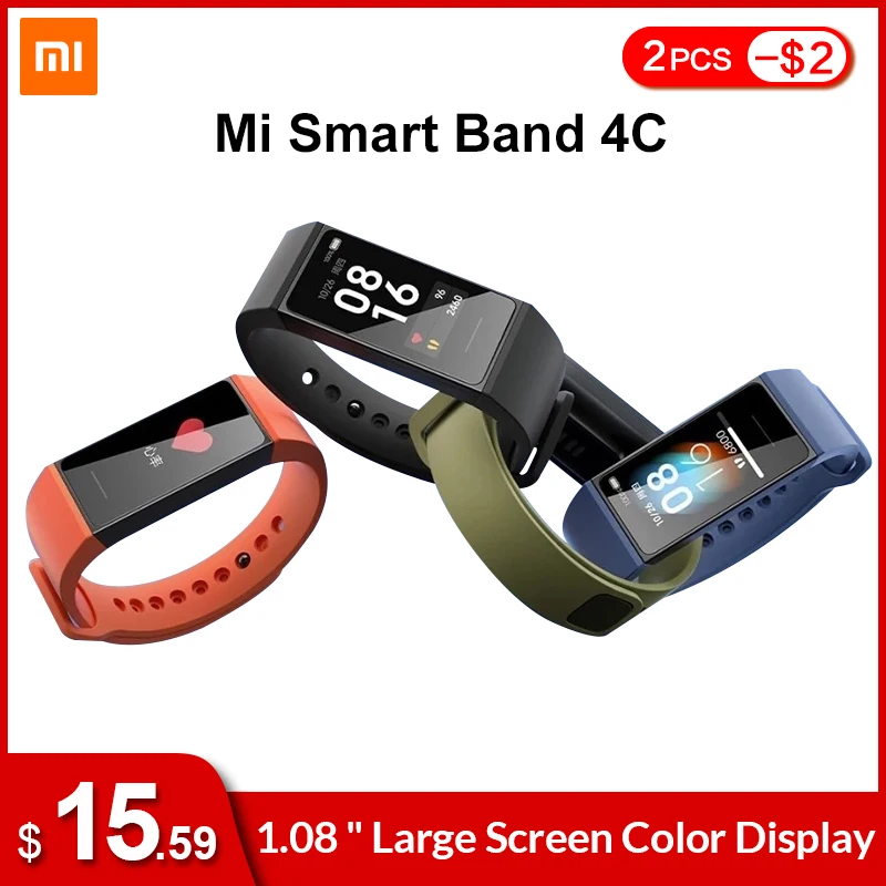 Смарт браслет Xiaomi Mi Band 4C 4 C Redmi 1 08 дюйма с большим цветным экраном|Смарт-браслеты| |