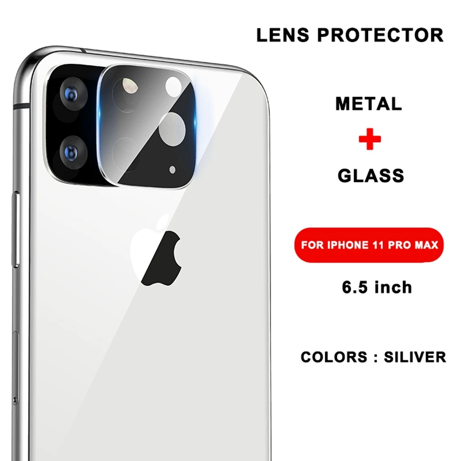 IP11 Pro Max Siliver Закаленное стекло на iPhone 11 Pro X XS Max стекло объектив камеры протектор экрана для Apple iPhone11 Pro Max Защитная стеклянная пленка - Color: IP11 Pro Max Siliver
