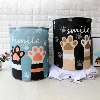 

Cartoon Waterproof Laundry Hamper Dog Pattern Storage Baskets Home Decoration Storage Barrel Kid Toy Organizer Basket