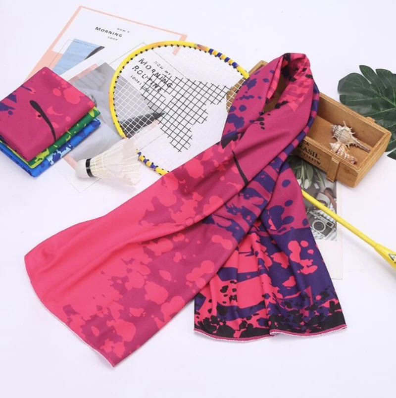 Rose red-Packing 4 Купальное полотенце с камуфляжным принтом Быстросохнущий Фитнес-Бюстгальтер-полотенце для занятий спортом и путешествий впитывающая ткань 30*100 см - Цвет: Rose red-Packing 4