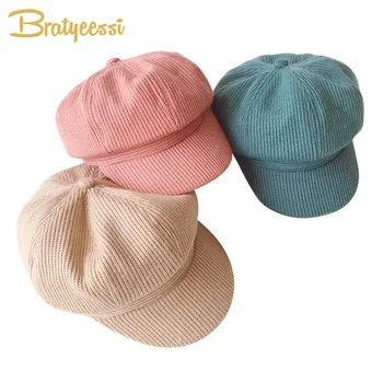 

New 2020 Kids Hat for Girls Cap Knitted Autumn Winter Baby Girl Hat Kids Cap All Match Children Girls Hats 5 Colors