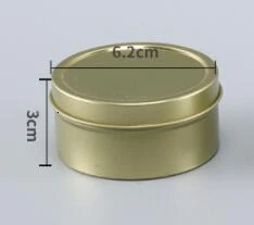 Gold Tinplate jars Candle making supplies Pot Aromatherapy Candle Box Manual Candle Material Science candles Gold jar for candle - Цвет: gold 6.2x3 cm