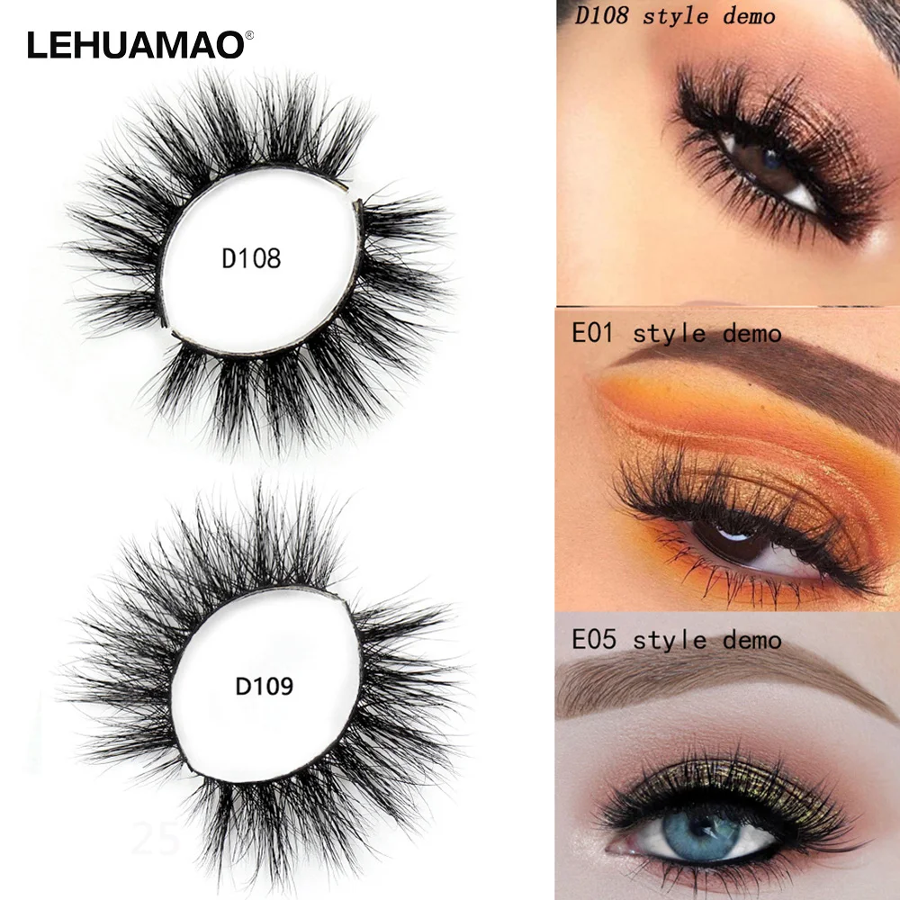 

LEHUAMAO False Eyelashes 3D Mink Eyelashes Thick Natural Long Fluffy High Volume Eye Lashes 100% Cruelty Free Makeup fake Lashes