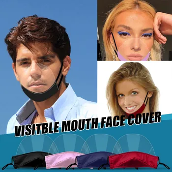 

Wholesale Unisex Face Mouth Mask 4PC Mini Shield Washable Reusable Comfortable Mask Transparent Visual Mask Breathable