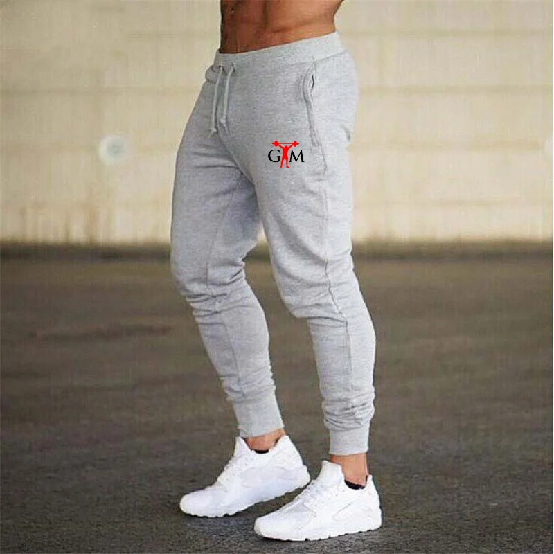 Новые мужские джоггеры Брендовые мужские брюки, тренировочные брюки в повседневном стиле Jogger серые повседневные эластичные хлопковые фитнес-тренировки