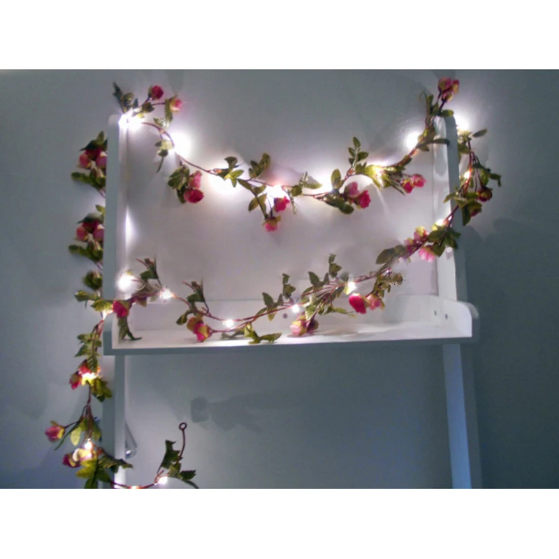 2 м 20LED открытый струнный светильник цветочный Ротанг/вечерние Сказочный светильник декоративный светильник