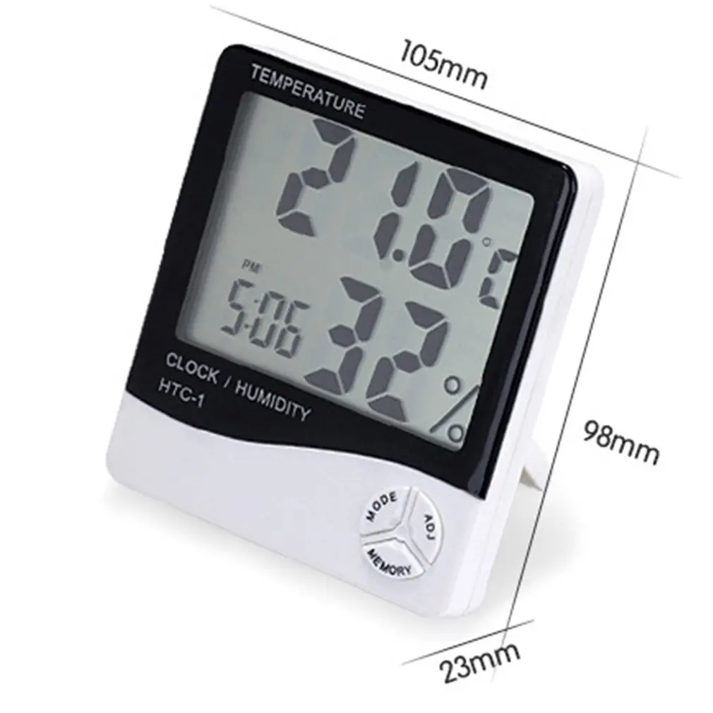 Электронный измеритель температуры и влажности в помещении с ЖК дисплеем