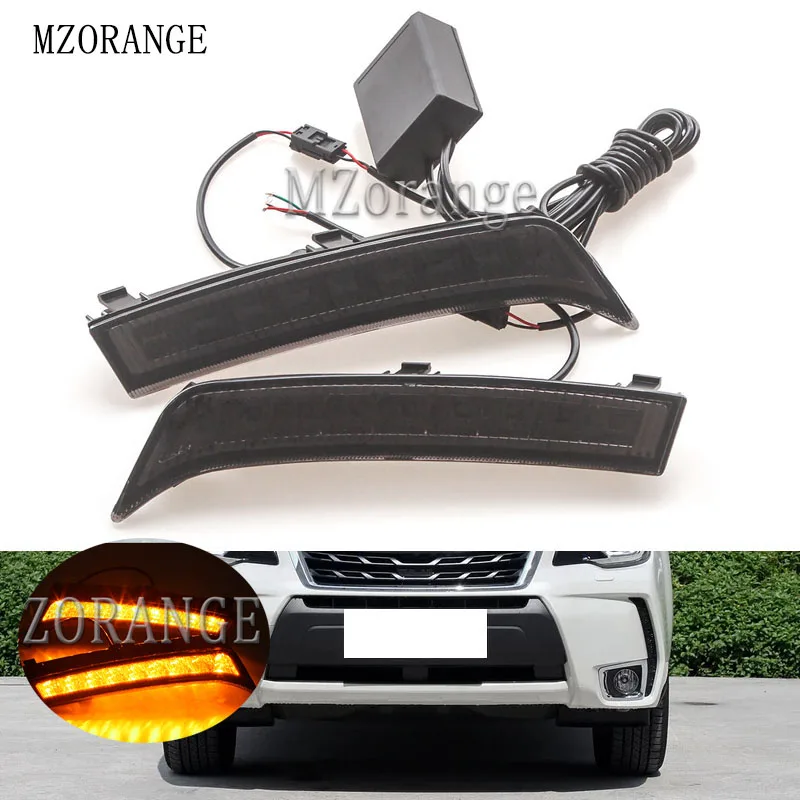MZORANGE, 2 шт., Дневной светильник, противотуманная фара, Автомобильный светодиодный дневной ходовой светильник, черная крышка, DRL для Subaru Forester 2013,,,, Дневной светильник