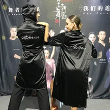 Блэкпул латинские танцевальные халаты с длинными рукавами куртка кардиган соревнования выделенный внешний вид костюм халаты плащ A08-1