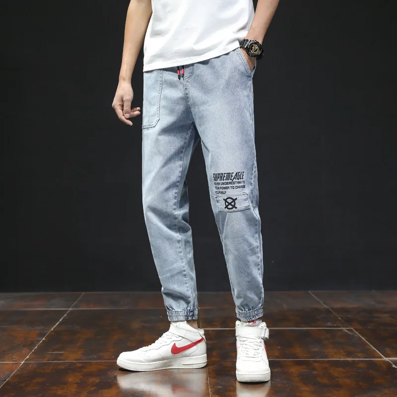 Pantalones vaqueros holgados para hombre, Jeans informales elásticos de talla grande 28 a 42, para verano y primavera, 2021