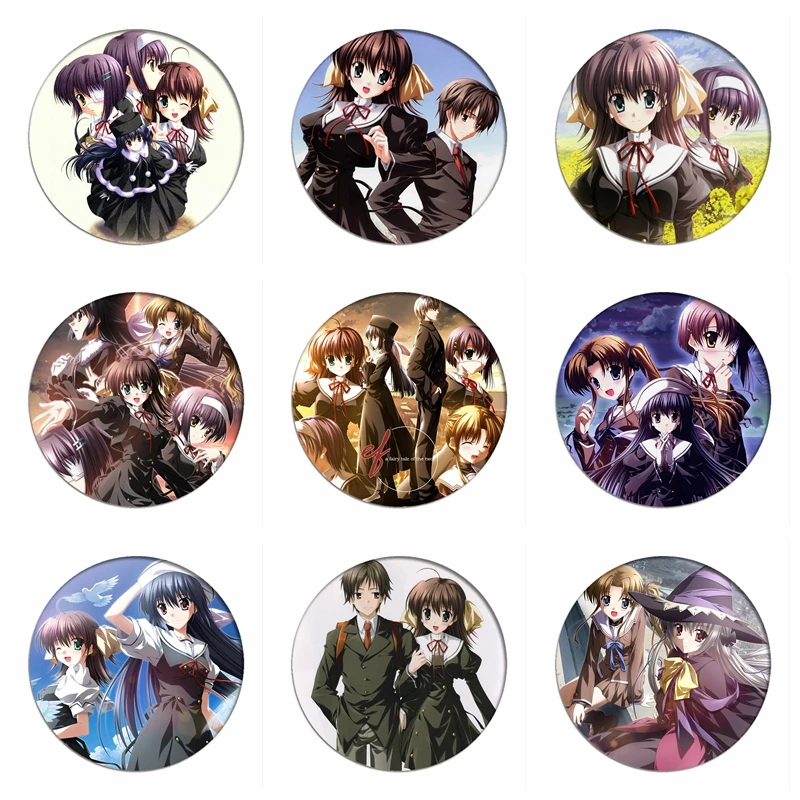 

ef - a tale of memories. Cosplay Badges Miyamura Miyako Brooch Pin Shindo Kei Collection Badge Breastpin for Backpacks Clothing