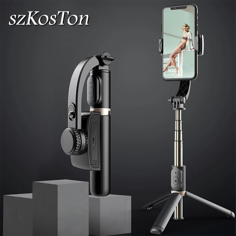 Bluetooth Anti-Shake Selfie Stick Handheld Gimbal Stabilizer Tripod Monopod For iPhone Xiaomi Huawei Android Mobile Phone Holder