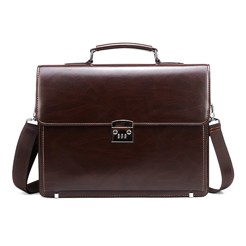 

Fashion Men office bags laptop portable code lock Business briefcase large capacity shoulder messenger computer luxury handbags
