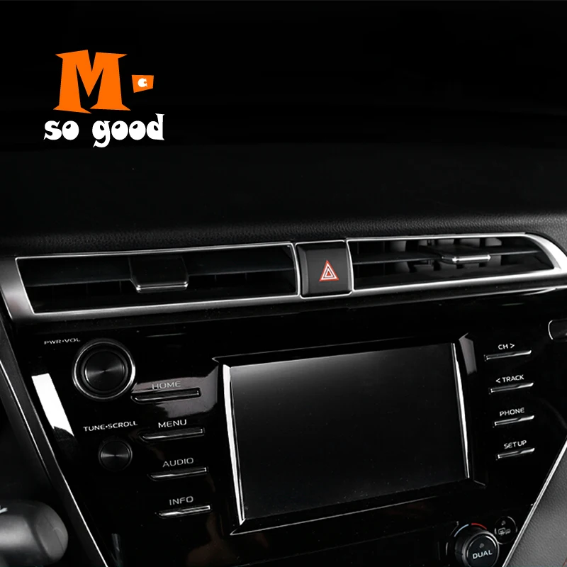 18-19 凯美瑞 中控饰条 亚银  (5)