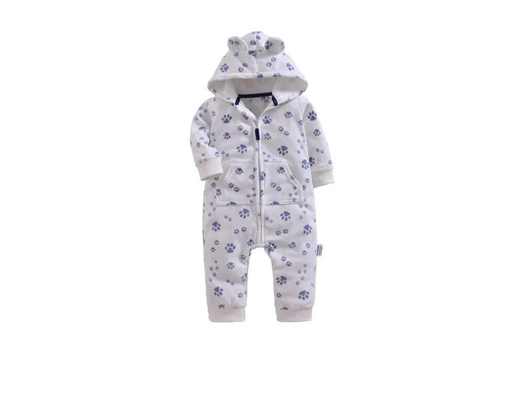 Осенне-зимний кашемировый Детский комбинезон с капюшоном, детская верхняя одежда, Детские Ползунки для новорожденных, сдельник для ребенка