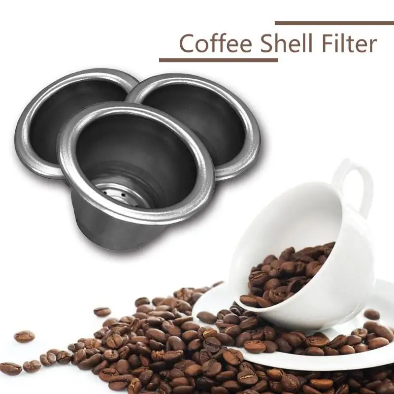 

Coffee Capsule Filter Stainless Steel Refillable Coffee Capsule Filter for Nespresso Coffee Machine 1-3Pcs Coffee Capsule Filter