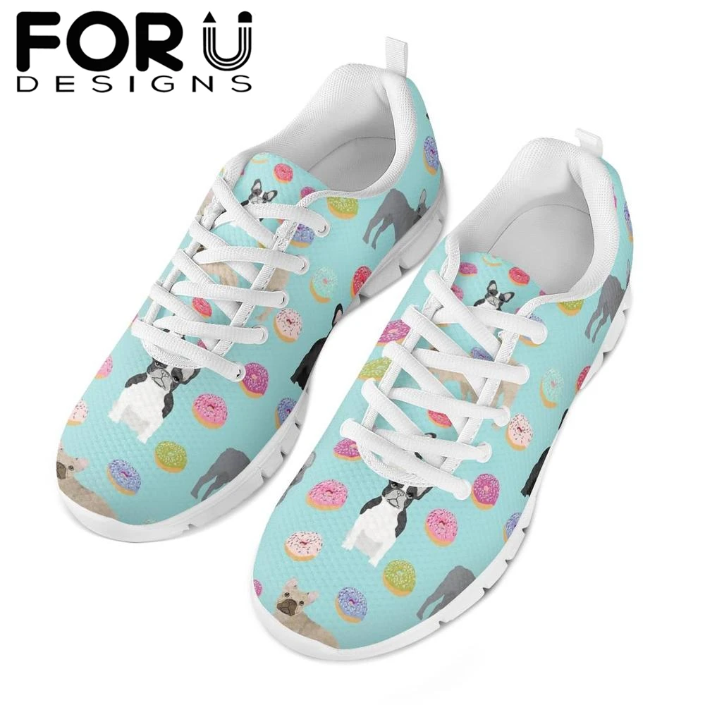 

FORUDESIGNS Women Custom Sneakers Fashion Breathable Air Mesh Lace Up Casual Shoes Ladies Soft Flat Comfort Walking Shoes 2019