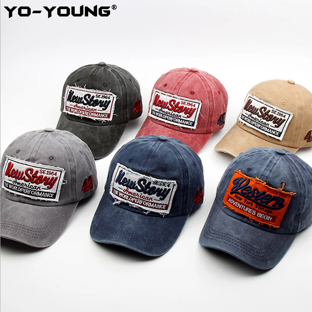Yo-Young, винтажная бейсбольная кепка s, хлопок, высокое качество, на каждый день, буквы, новая история, вышивка, Дальнобойщик, кепка, уличная Кепка, Снэпбэк