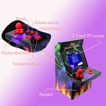 

GUCAT 200 in 1 Mini Arcade Handheld Game Console Joystick Retro Player 8 Bit Games 2.5 Inch Colorful Display Gift for Kid Family