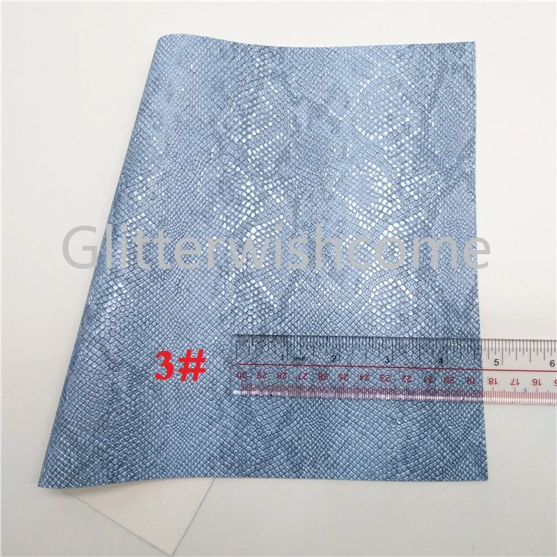 Glitterwishcome 21X29 см A4 размер винил для бантов металлическая змеиная кожа, синтетическая кожа, искусственная кожа листы для бантов, GM591A
