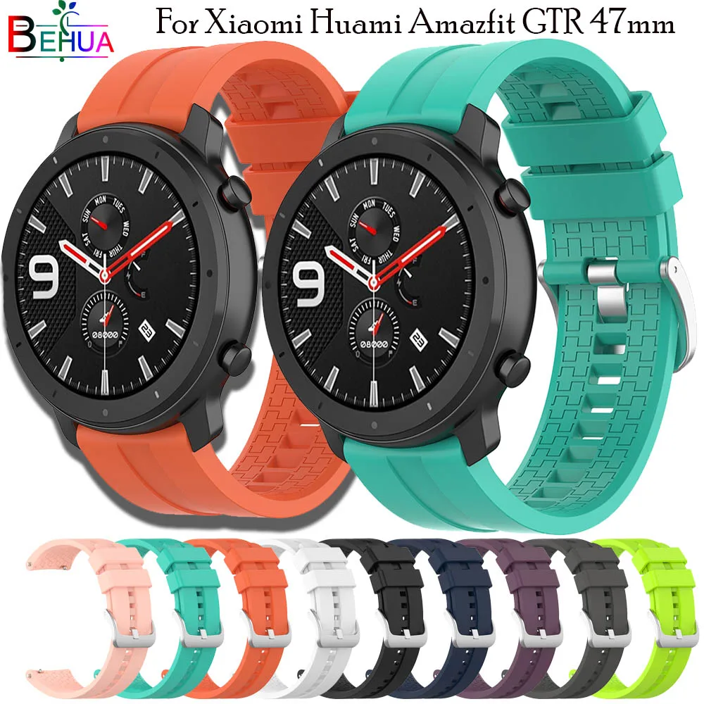 

hero iand silicone 22mm watchband For Huawei watch GT 46mm straps for huami Amazfit GTR 47mm smartwatch wristband bracelet