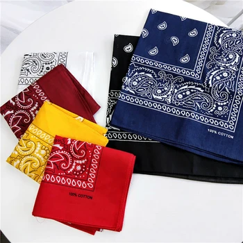 

55*55CM Unisex Cotton Blend Hip Hop Bandana Headwear Hair Band Scarf Neck Wrist Wrap Band Magic Head Square Scarf