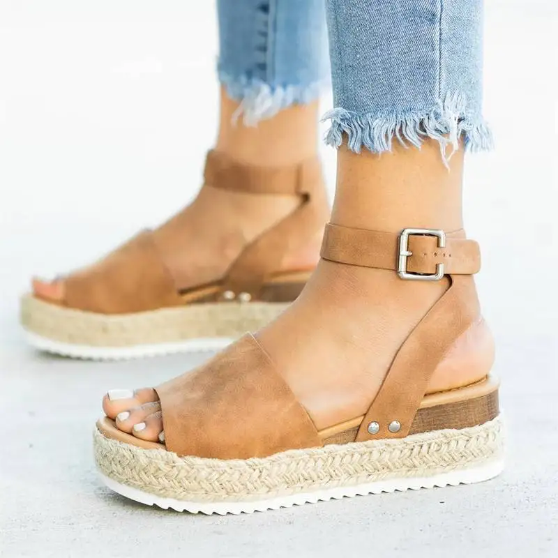 

Women's Sandals Large Size Wedges Women's High Heel Sandals Summer Wear Shoes 2019 Thong Sandals Femme Platform Sandals