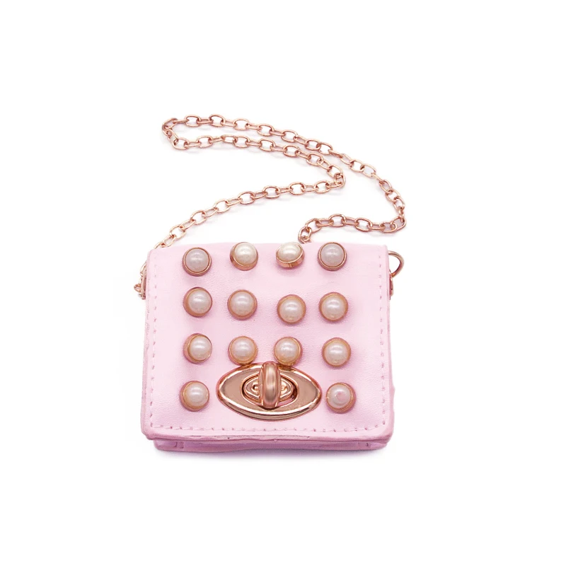 Mosaic Pearl High-quality And Exquisite Bag For Doll Shoulder Bags Crossbody Bag For Dolls Slao For Little Girls Accessories - Цвет: as picture