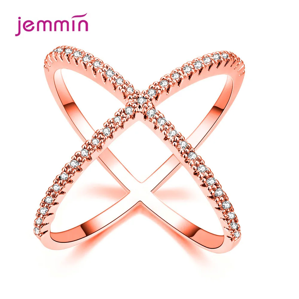 Silver Ring Silver Rings Silver Cross Ring S925 Silver Jewelry X Crossing Finger Ring Female Fashion Micro Paved CZ Crystal Rings Infinity Sign Women Silver Rings Party