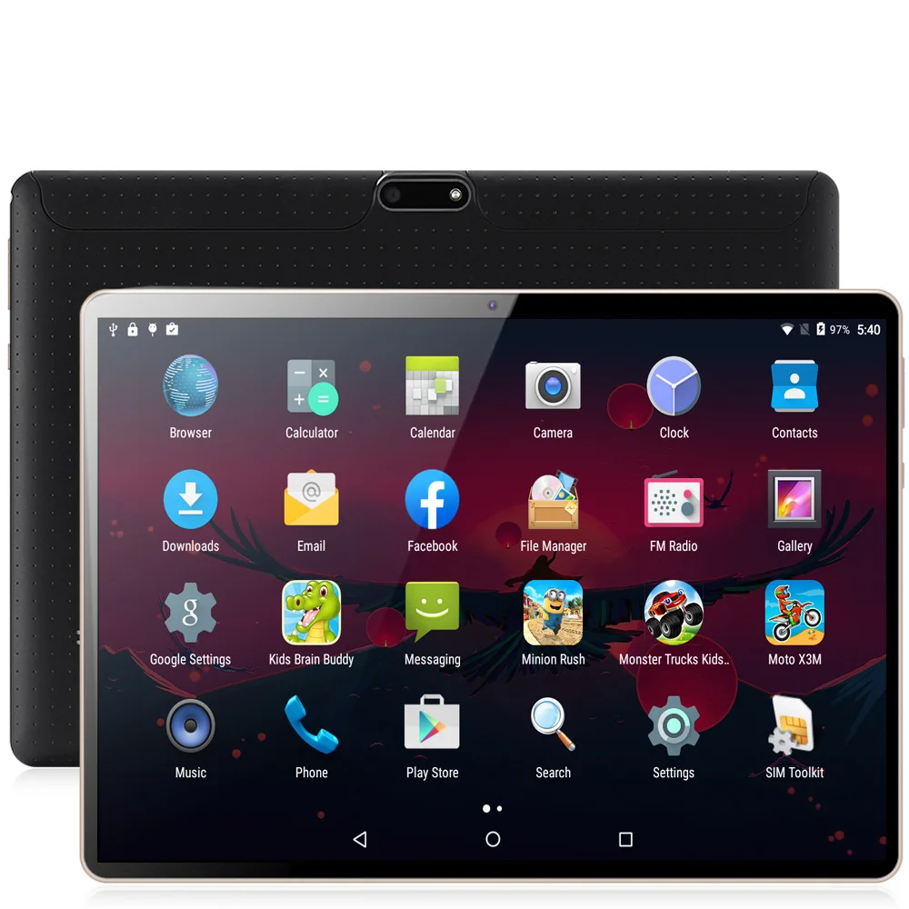  New System10.1- inch Tablets PC 3G 4G Phone Call Double SIM Card Android 9.0 Ten Core 8GB RAM 128GB