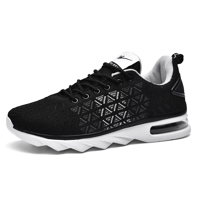 

Men's shoes autumn 2019 new men's flying woven wild black men's shoes sneakers personality trend casual shoes