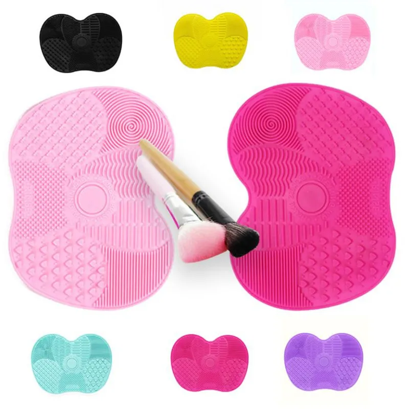 

1pc Silicone Foundation Makeup Brush Scrubber Board Makeup Brush Cleaner Pad Make Up Washing Brush Gel Cleaning Mat Hand Tool