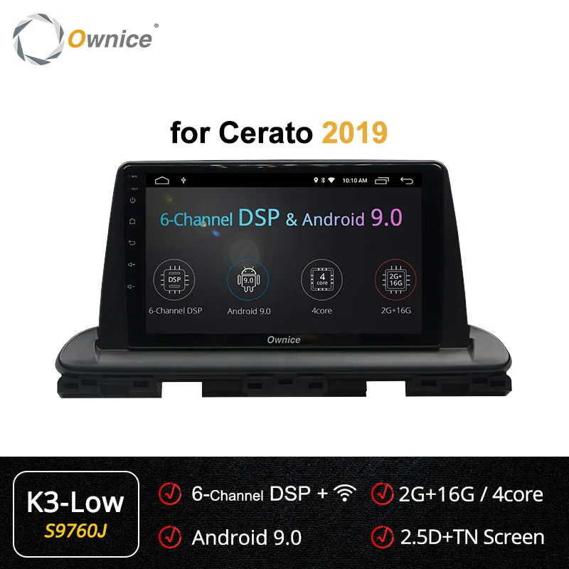 Ownice Восьмиядерный 4G+ 64G Android9.0 k3 k5 k6 автомобильный dvd-плеер для Kia Cerato Forte 360 панорама DSP 4G LTE SPDIF gps Navi - Цвет: S9760 K3 LOW