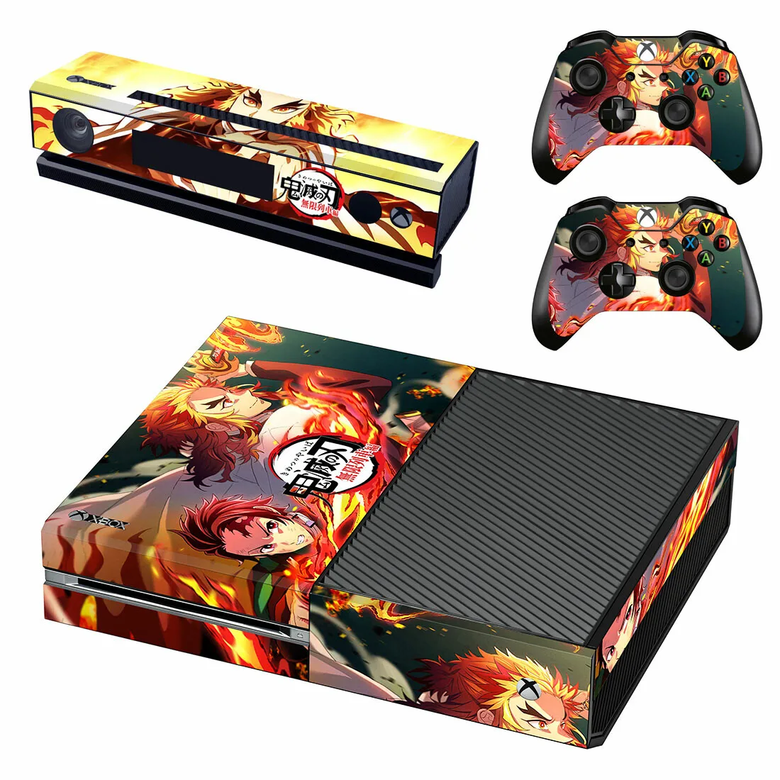 Demon Slayer Skin Sticker Decal Cover For Xbox One Console and 2 Controllers For Xbox One Skin Sticker Vinyl 