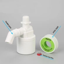 1/2'' Practical Home Replacement Full Automatic White Water Level Control Float Durable Tool Nylon Threaded Easy Install