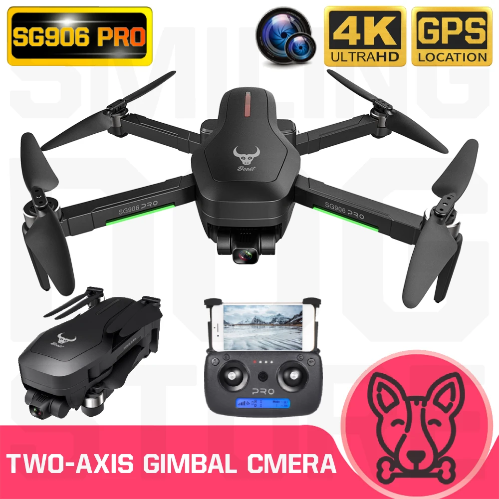 SG906 Pro Дрон GPS 4K HD двухосевая Антивибрационная стабильная Карданная камера 5G WIFI