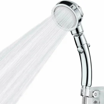 

PP Cotton Filter Tourmaline SPA shower Water saving 3 Modes adjustable shower head switch button high pressure shower bathroom