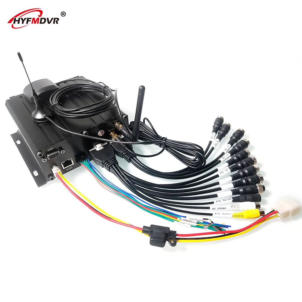HYFMDVR 8ch AHD 1080P поддерживает 3G/WiFi и GPS Мобильный DVR для автомобиля транспортного