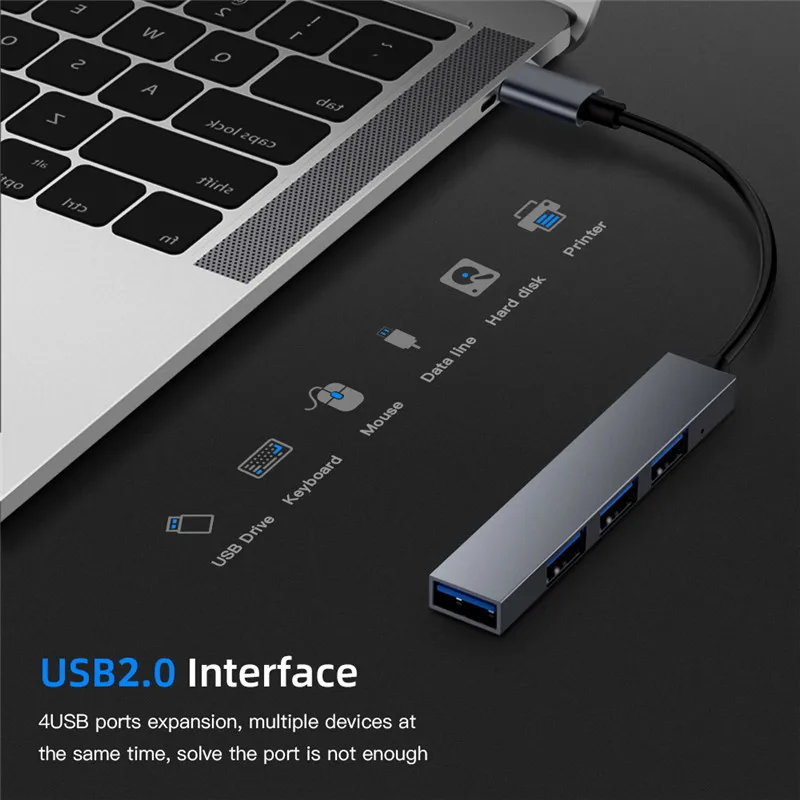 USB 2.0 High Quality Type-C To 4 USB C HUB Splitter Converter OTG Adapter Cable for Macbook Pro PC Laptop Notebook Accessories