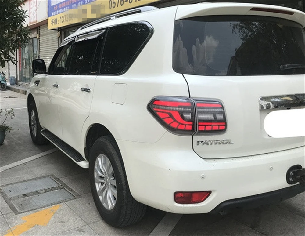 CSGJMY 2 шт задние фонари для Nissan Patrol Задний фонарь 2012- светодиодный задний фонарь, стояночный сигнал заднего хода, тормоз