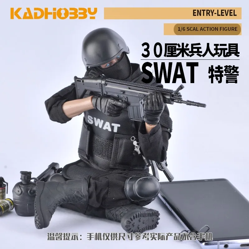 子供のための12インチのswat兵士の置物,1/6スケールの特殊部隊モデル